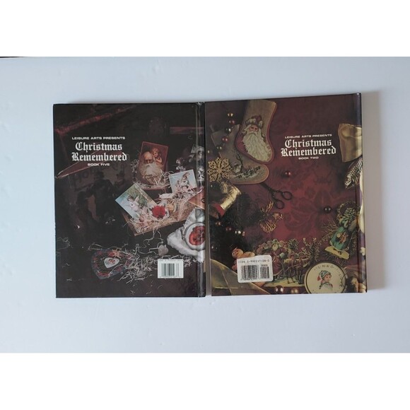 Leisure Arts Holidays Remembered Cross Stitch Books - 1990 & 1993 - #2 & #5 - Picture 2 of 2